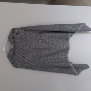 Cashmere Gray Chevron Pattern Poncho